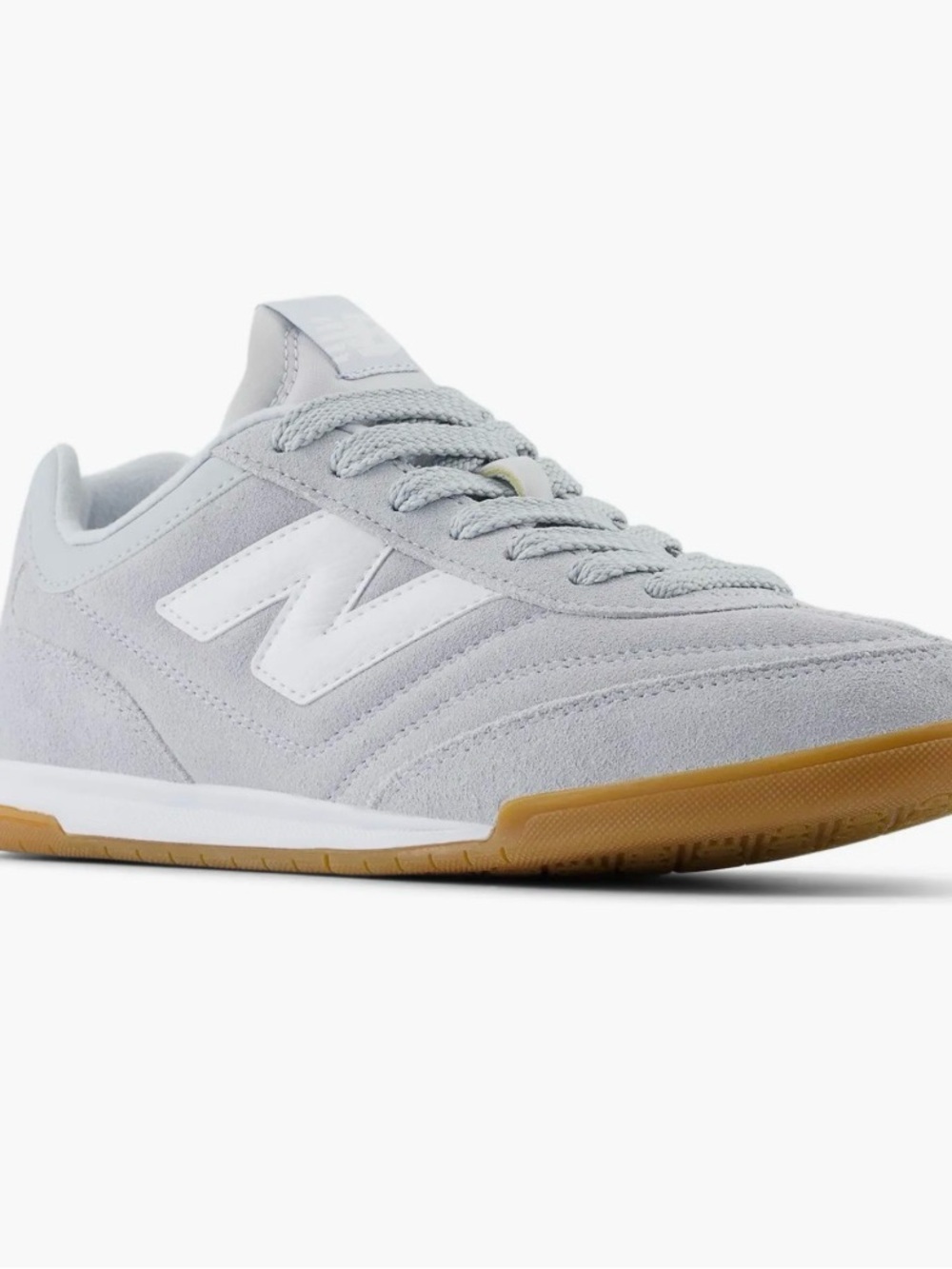 New Balance Light Gray Suede Sneaker